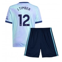 Arsenal Jurrien Timber #12 Fußballbekleidung 3rd trikot Kinder 2024-25 Kurzarm (+ kurze hosen)